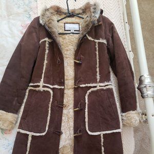 Wilsons Leather Maxima Suede Coat Womens Small